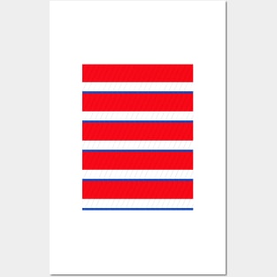 Chelsea 1988 Red White Blue Hoops Posters and Art